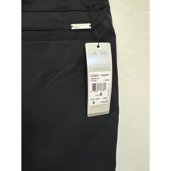 Adidas Golf 7” Black Performance Shorts Size 8 NWT Moisture Wicking Activewear - Picture 4 of 9